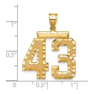 14K Yellow Gold Number 43 Charm – view 2