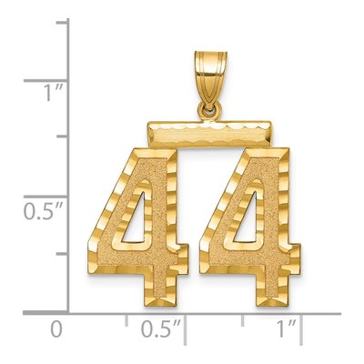 14K Yellow Gold Number 44 Charm – view 2
