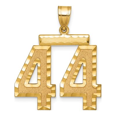 14K Yellow Gold Number 44 Charm