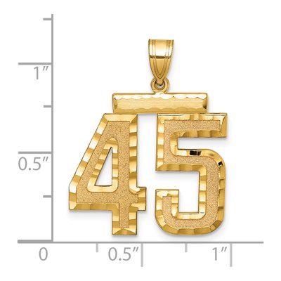 14K Yellow Gold Number 45 Charm – view 2