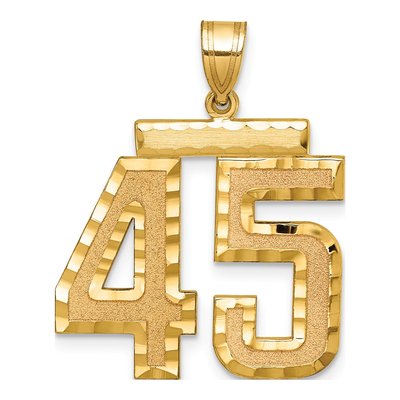 14K Yellow Gold Number 45 Charm