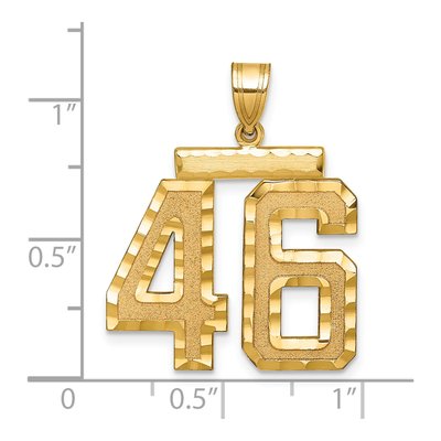 14K Yellow Gold Number 46 Charm – view 2