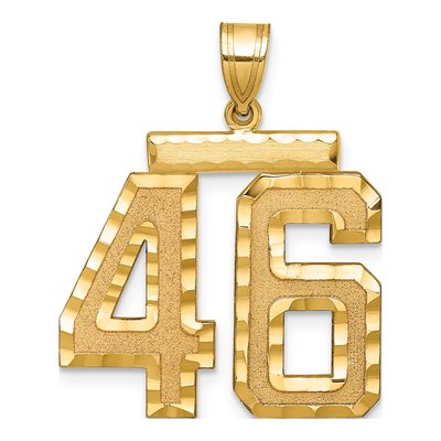 14K Yellow Gold Number 46 Charm