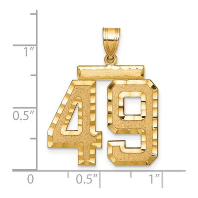 14K Yellow Gold Number 49 Charm – view 2