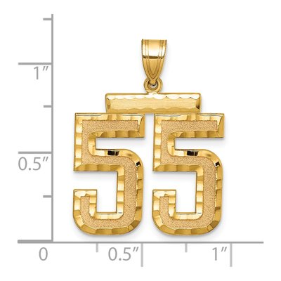 14K Yellow Gold Number 55 Charm – view 2