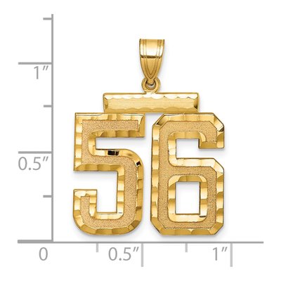 14K Yellow Gold Number 56 Pendant – view 3