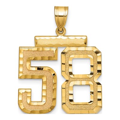 14K Yellow Gold Number 58 Pendant