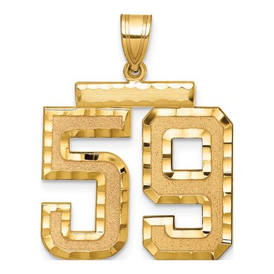 14K Yellow Gold Number 59 Pendant