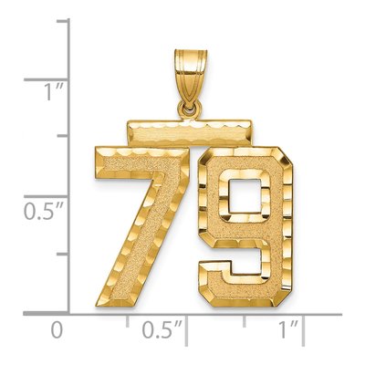 14K Yellow Gold Number 79 Pendant – view 2