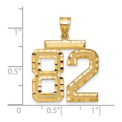 14K Yellow Gold Number 82 Charm – view 2