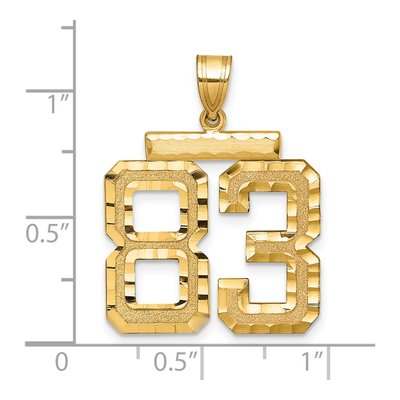 14K Yellow Gold Number 83 Charm – view 2