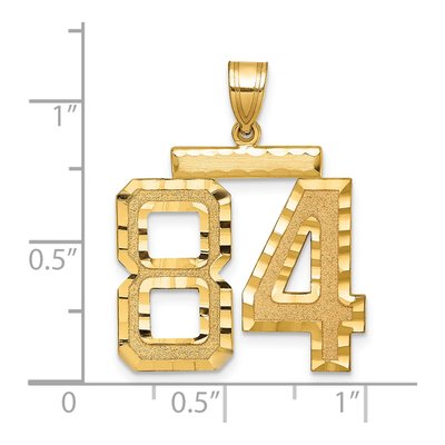 14K Yellow Gold Large Number 84 Pendant – view 2