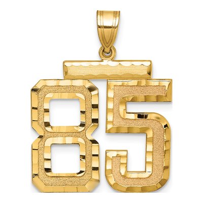 14K Yellow Gold Large Number 85 Charm