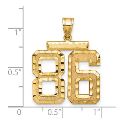 14K Yellow Gold Number 86 Charm – view 2