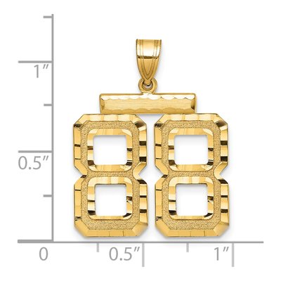 14K Yellow Gold Number 88 Charm – view 2
