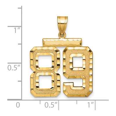 14K Yellow Gold Number 89 Charm – view 2