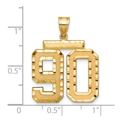 14K Yellow Gold Number 90 Charm – view 2
