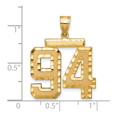 14K Yellow Gold Number 94 Pendant – view 2