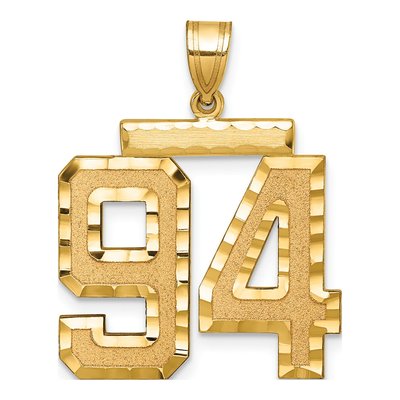 14K Yellow Gold Number 94 Pendant