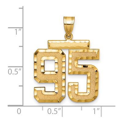 14K Yellow Gold Number 95 Charm – view 2