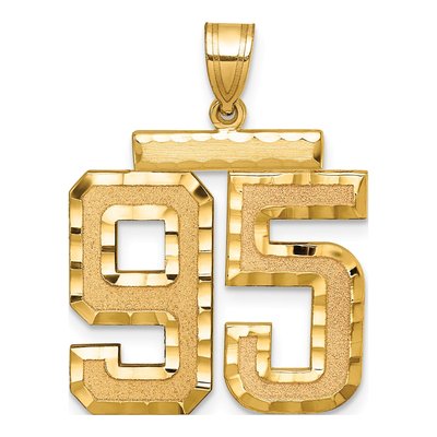 14K Yellow Gold Number 95 Charm