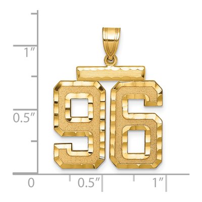 14K Yellow Gold Number 96 Charm – view 3