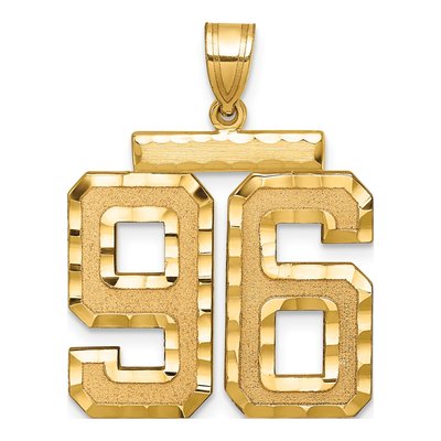 14K Yellow Gold Number 96 Charm