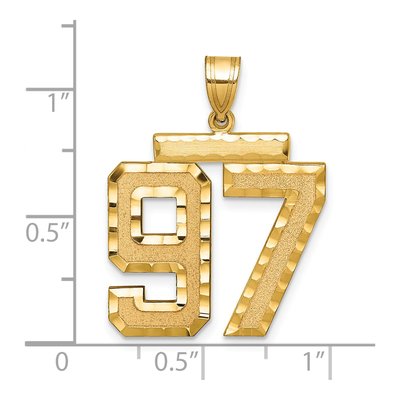 14K Yellow Gold Number 97 Charm – view 2