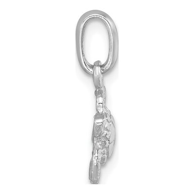 Sterling Silver Small Swimming Turtle Pendant – view 3