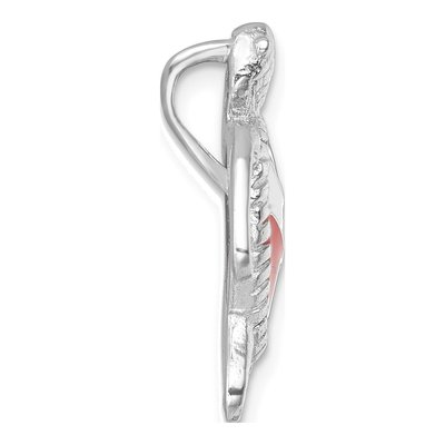 Sterling Silver Crystal Dive Flag Turtle Slide Pendant – view 3