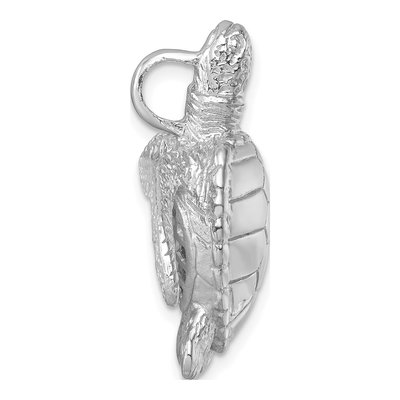 Sterling Silver Sea Turtle Slide Pendant – view 3