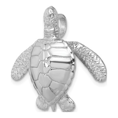 Sterling Silver Sea Turtle Slide Pendant – view 5