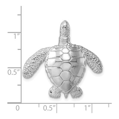 Sterling Silver Sea Turtle Slide Pendant – view 6