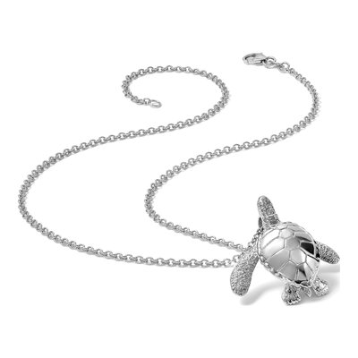 Sterling Silver Sea Turtle Slide Pendant – view 7