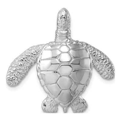 Sterling Silver Sea Turtle Slide Pendant