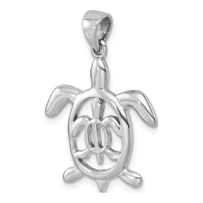 Sterling Silver Mother Baby Turtle Pendant – view 5