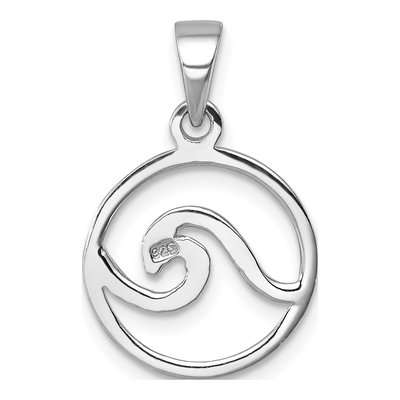 Sterling Silver Wave Pendant – view 4