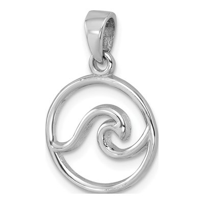 Sterling Silver Wave Pendant – view 5