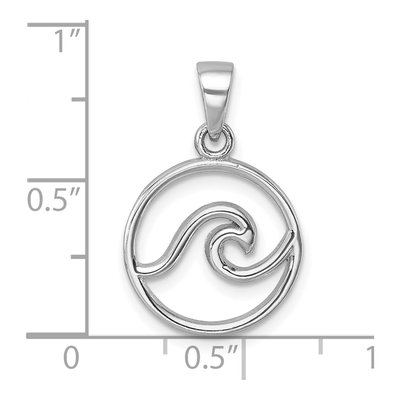 Sterling Silver Wave Pendant – view 6