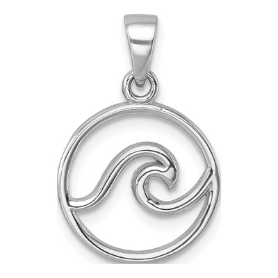 Sterling Silver Wave Pendant