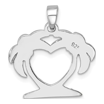 Sterling Silver Double Palm Tree Pendant – view 4