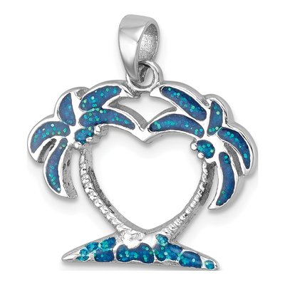 Sterling Silver Double Palm Tree Pendant – view 5