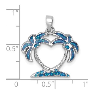 Sterling Silver Double Palm Tree Pendant – view 6