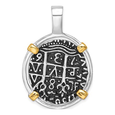 Sterling Silver Ship Coin Pendant – view 4