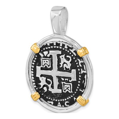 Sterling Silver Ship Coin Pendant – view 5