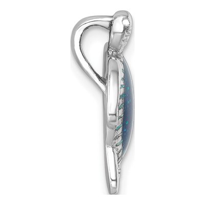 Sterling Silver Enameled Turtle Slide Pendant – view 3