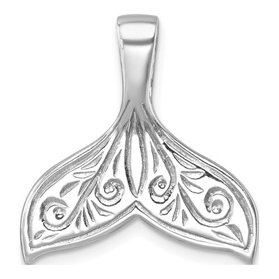Sterling Silver Enameled Whale's Tail Pendant – view 4