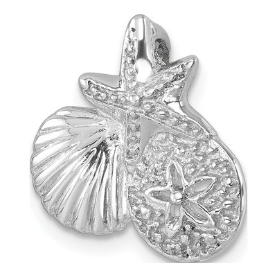 Sterling Silver Starfish Shell Slide Pendant – view 5