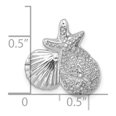 Sterling Silver Starfish Shell Slide Pendant – view 6