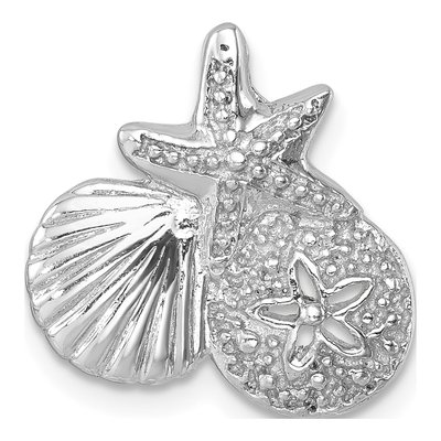 Sterling Silver Starfish Shell Slide Pendant